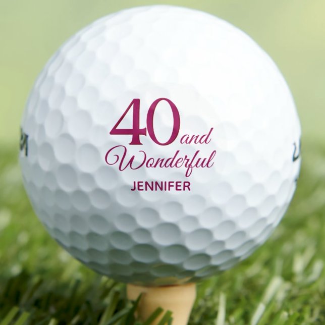 Fiesta moderno de 40 años bolas de golf rosas simp (Subido por el creador)