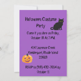 Fiesta morada de Halloween Guardar la tarjeta de f