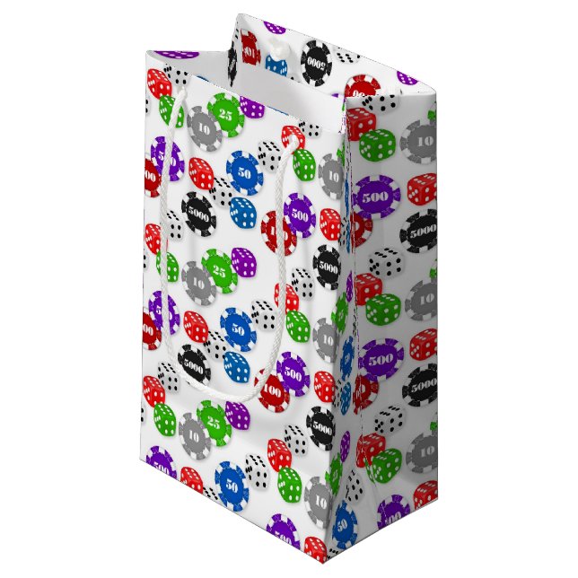 Fiesta nocturno del casino pequeña bolsa de regalo (Angulo Anverso)