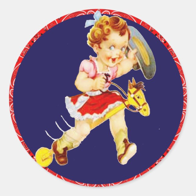 Fiesta Occidental Vaquera En Pegatinas De Caballos (Anverso)