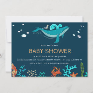 Fiesta oceánico   Invitación de Baby Shower