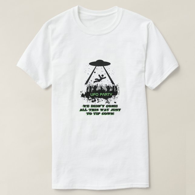 Fiesta OVNI - Una camiseta de MisterP (Diseño del anverso)