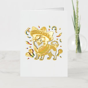 Fiesta Papillon Dog con Sombrero y Sarape