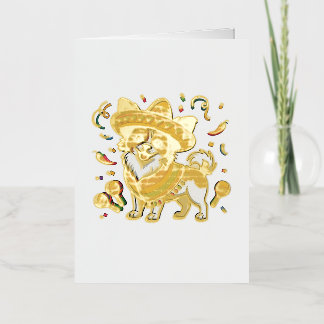 Fiesta Papillon Dog con Sombrero y Sarape