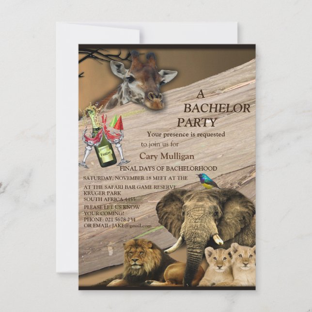 Fiesta para solteros al aire libre de Safari Park (Anverso)