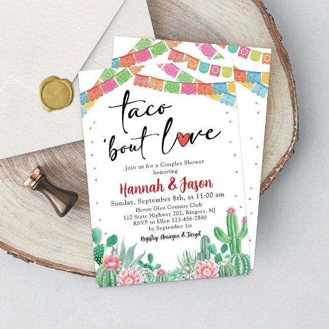 Fiesta Parejas Ducha Invitación Tema Mexicano (Subido por el creador)