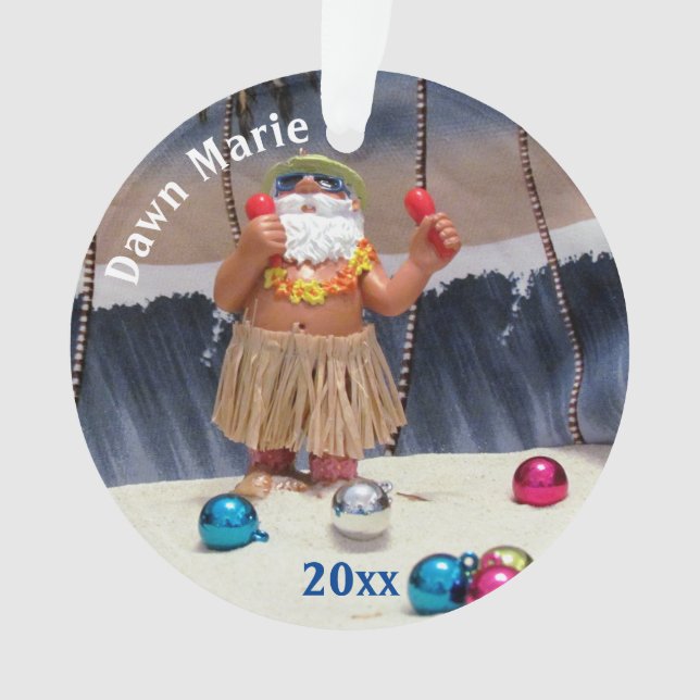 Fiesta personalizado Santa - Ornamento acrílico (Anverso)
