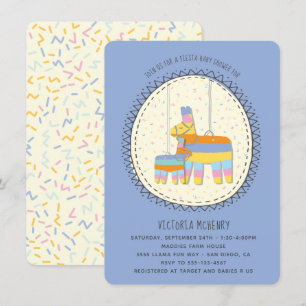 Fiesta Piñata mexicana e invitación a Baby Shower