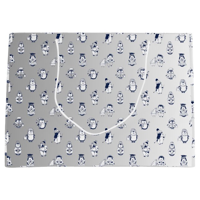 Fiesta Pingüino Perfecto: Elegante bolsa de regalo (Anverso)