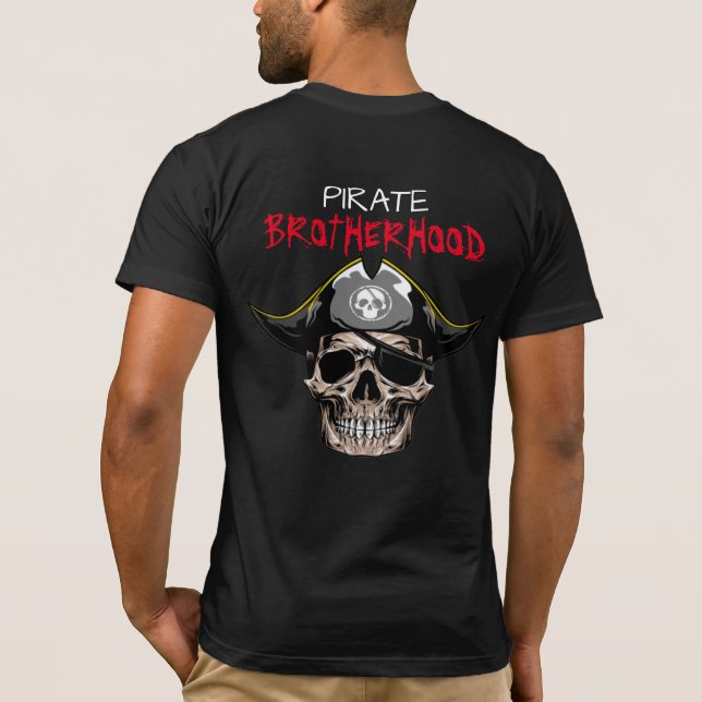 Fiesta pirata camiseta para adultos SKULL BROTHERH (Reverso)