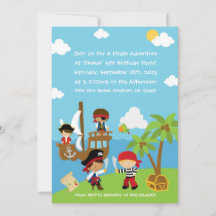Fiesta Pirata - Invitaciones personalizadas de cum