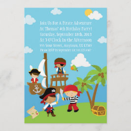 Fiesta Pirata - Invitaciones personalizadas de cum
