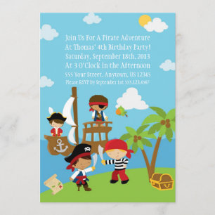 Fiesta Pirata - Invitaciones personalizadas de cum