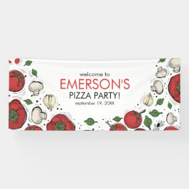 Fiesta Pizza Poster de pancartas de bienvenida de 