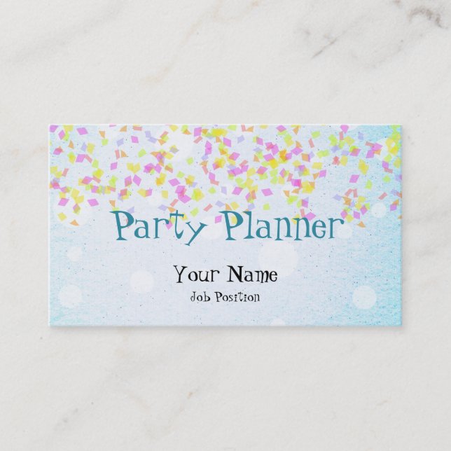 Fiesta Planner tarjeta de visita (Anverso)