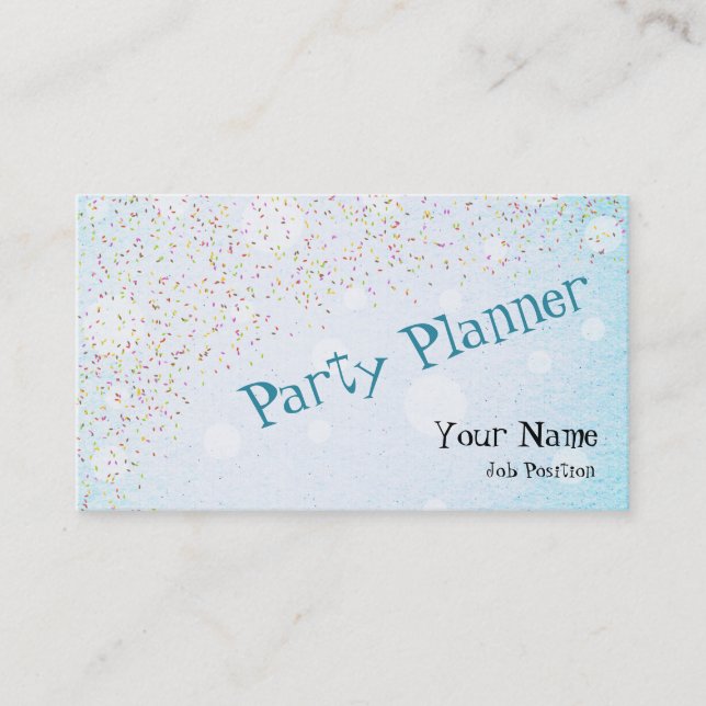 Fiesta Planner tarjeta de visita (Anverso)