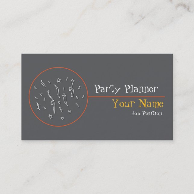 Fiesta Planner tarjeta de visita (Anverso)