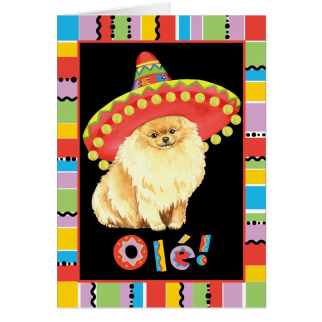 Fiesta Pomerania Greetimg Card (Frente)