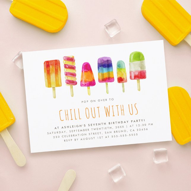 Fiesta Popsicle | Invitación a la fiesta de cumple (Subido por el creador)