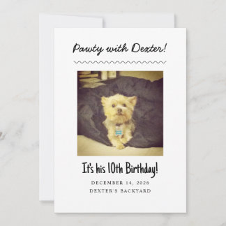 Fiesta por el cumpleaños del perro - Invitación di