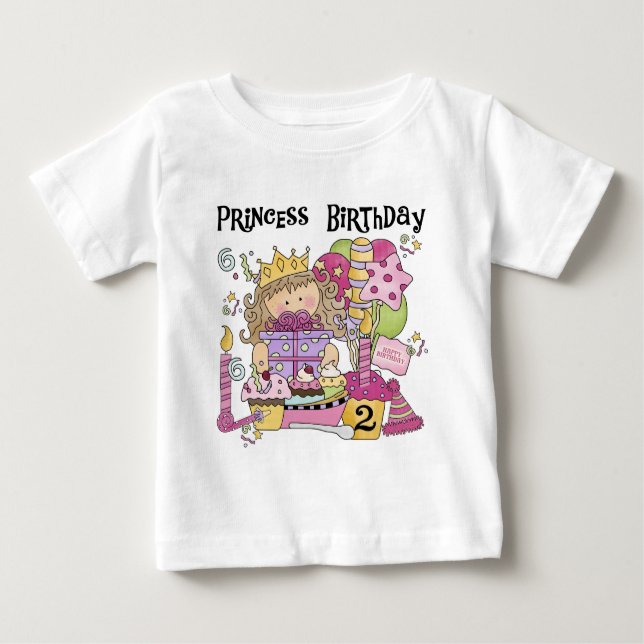 Fiesta Princesa 2ª camisetas de cumpleaños y regal (Anverso)