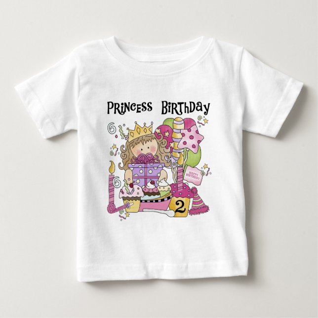 Fiesta Princesa 2ª camisetas de cumpleaños y regal (Anverso)