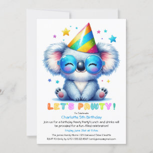 Fiesta Purpurina azul de la invitación de cumpleañ