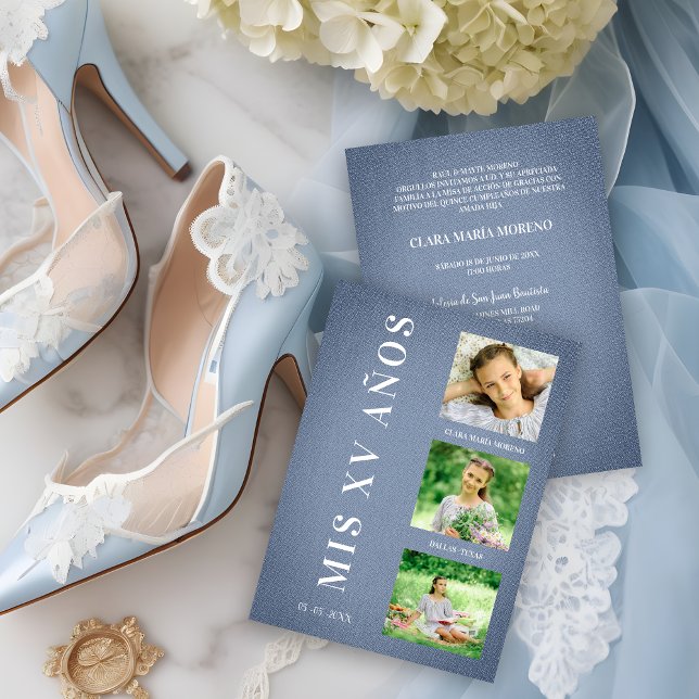 Fiesta Quinceañera Español Textura Textil Azul (Subido por el creador)