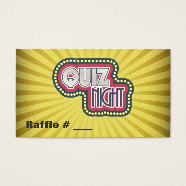 Fiesta Raffle Ticket de Prueba nocturna (Frente)