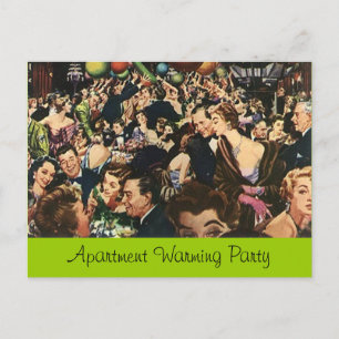 Fiesta retro de postales para el calentamiento de