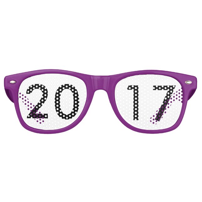 Fiesta Retro Gafas de Año Nuevo 2017 (Personalizar) (Anverso)