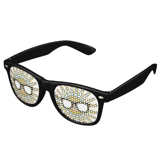 Fiesta Retro Gafas de nerd soleadas + tu trasero. e ideas (Ángulo)