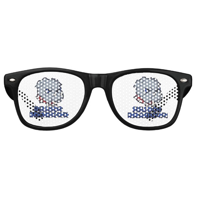 Fiesta Retro Gafas Fiestas de descomposición de Bulldoges (Anverso)