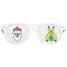 Navidades Santa Claus Reindeer Gafas de ojos