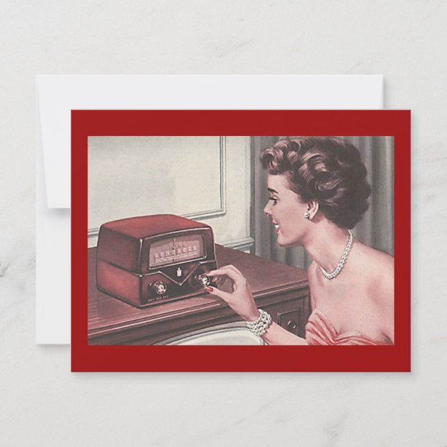 Fiesta retro retrocediendo tiempo e invitación mus (Anverso)