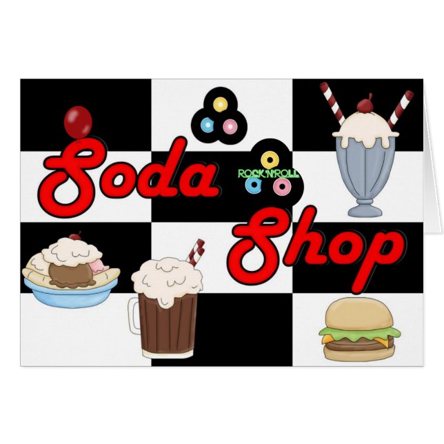Fiesta Retro Rock 'n' Roll Tienda de Refrescos (Anverso (Horizontal))