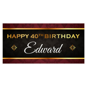 Fiesta rojo negro de la bandera del cumpleaños de