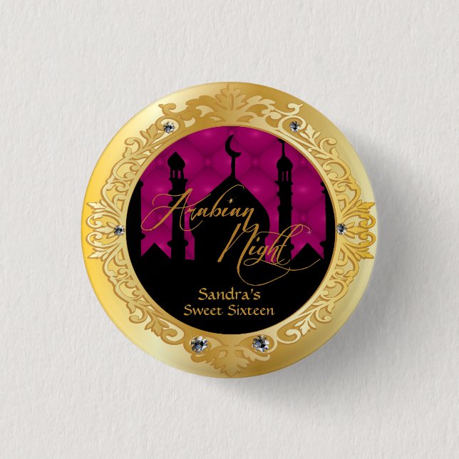 Fiesta rosado de las noches de Arabain, botón (Anverso)