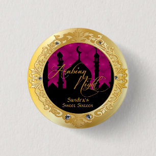 Fiesta rosado de las noches de Arabain, botón