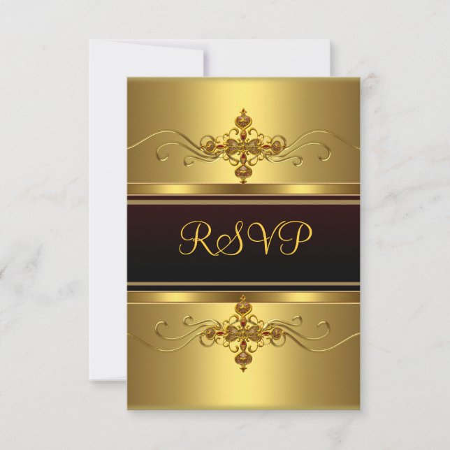 Fiesta RSVP oro negro joyería pequeña (Anverso)
