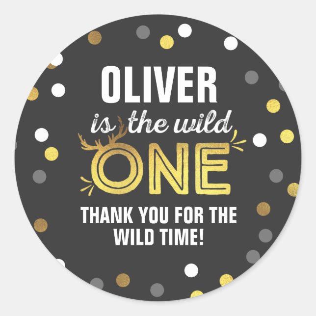 Fiesta silvestre de sellado de Pegatina de etiquet (Anverso)