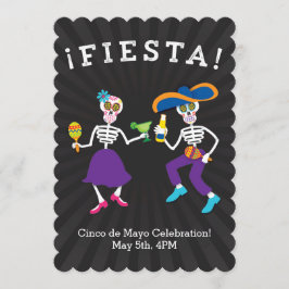 Fiesta Skulls Party Invitación