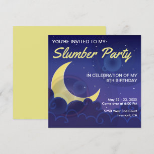 Fiesta Sleepover   Invitación de cumpleaños a Fies