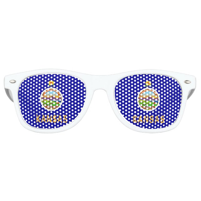 Fiesta Sombra gafas de sol con bandera de Kansas,  (Anverso)