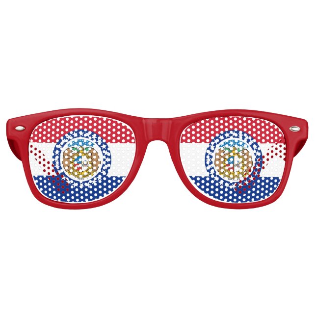 Fiesta Sombra gafas de sol con bandera de Misuri (Anverso)