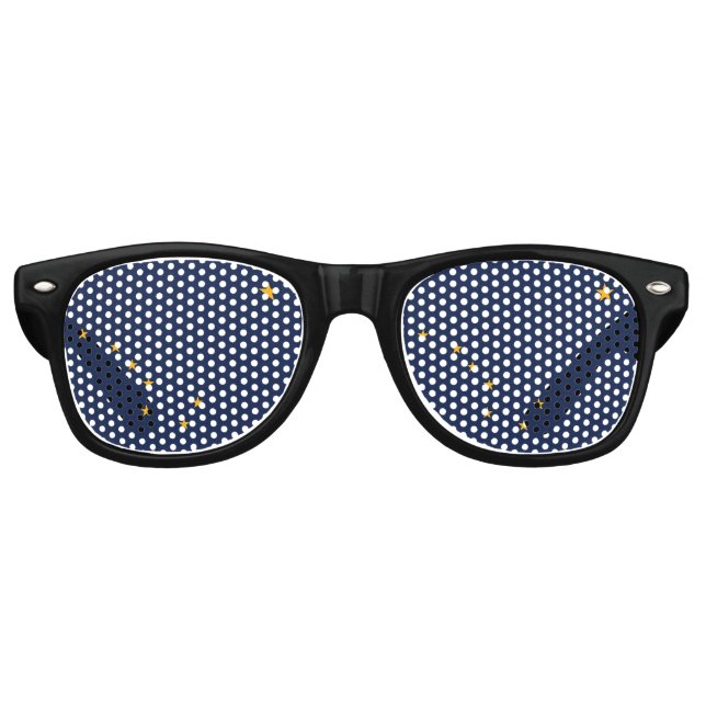 Fiesta Sombras gafas de sol con bandera de Alaska, (Anverso)