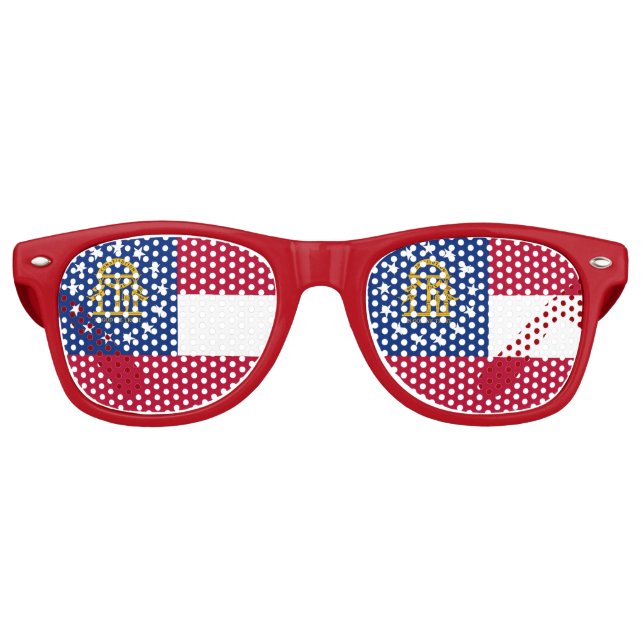 Fiesta Sombras gafas de sol con bandera de Georgia (Anverso)