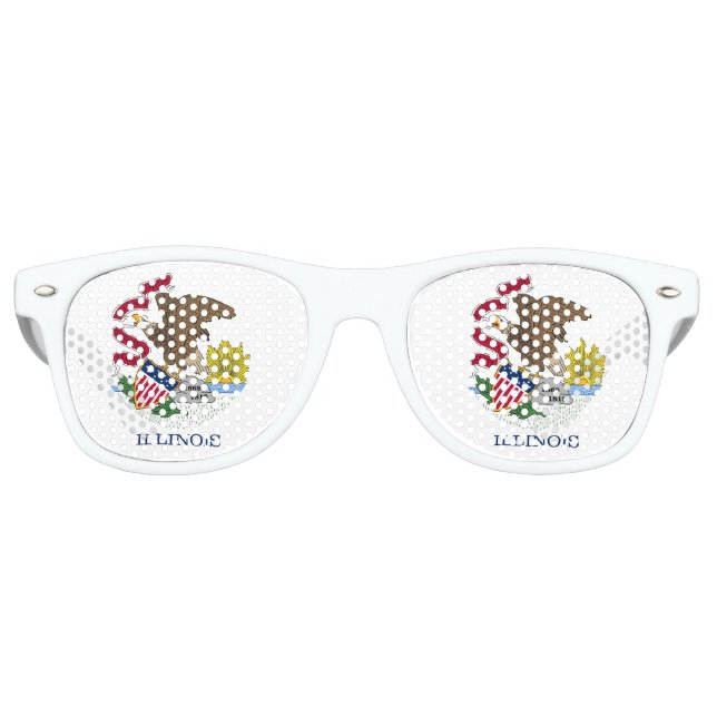 Fiesta Sombras gafas de sol con bandera de Illinoi (Anverso)