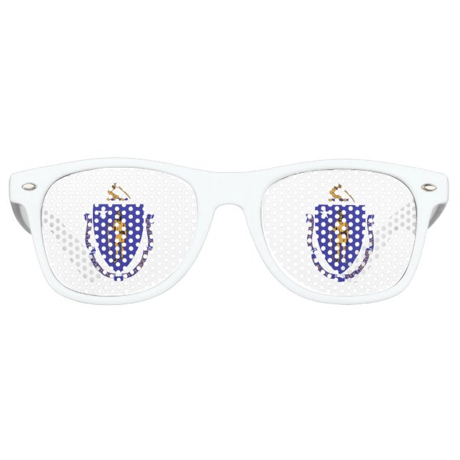 Fiesta sombrea gafas de sol con bandera de Massach (Anverso)