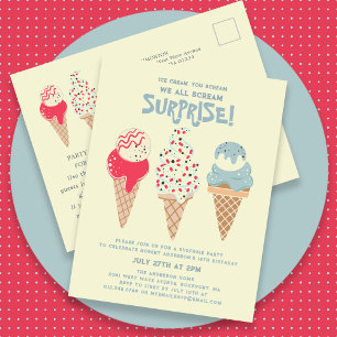 Fiesta sorpresa Ice Cream Invitación a cumplir 18